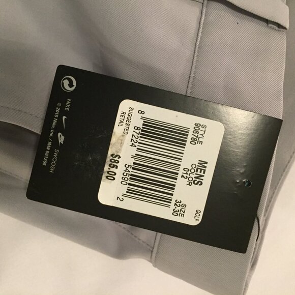 Nike Dri-Fit Men's Golf Flex Pants Woven (906780) Gray Size 32 x 30 NEW - Picture 2 of 8